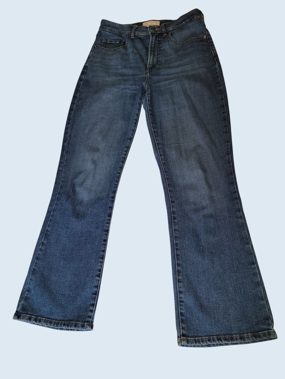 Everlane Slim Bootcut Jeans Women 27 Dark Wash Stretch Denim Mid Rise